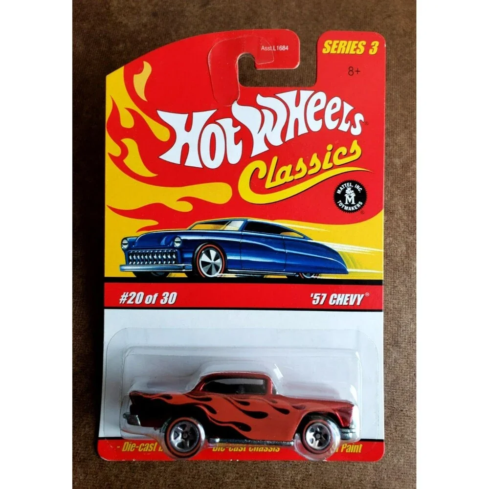 2007 Hot Wheels '57 CHEVY Spectraflame RED CLASSICS SERIES 3 1:64 #20/30 REDLINE